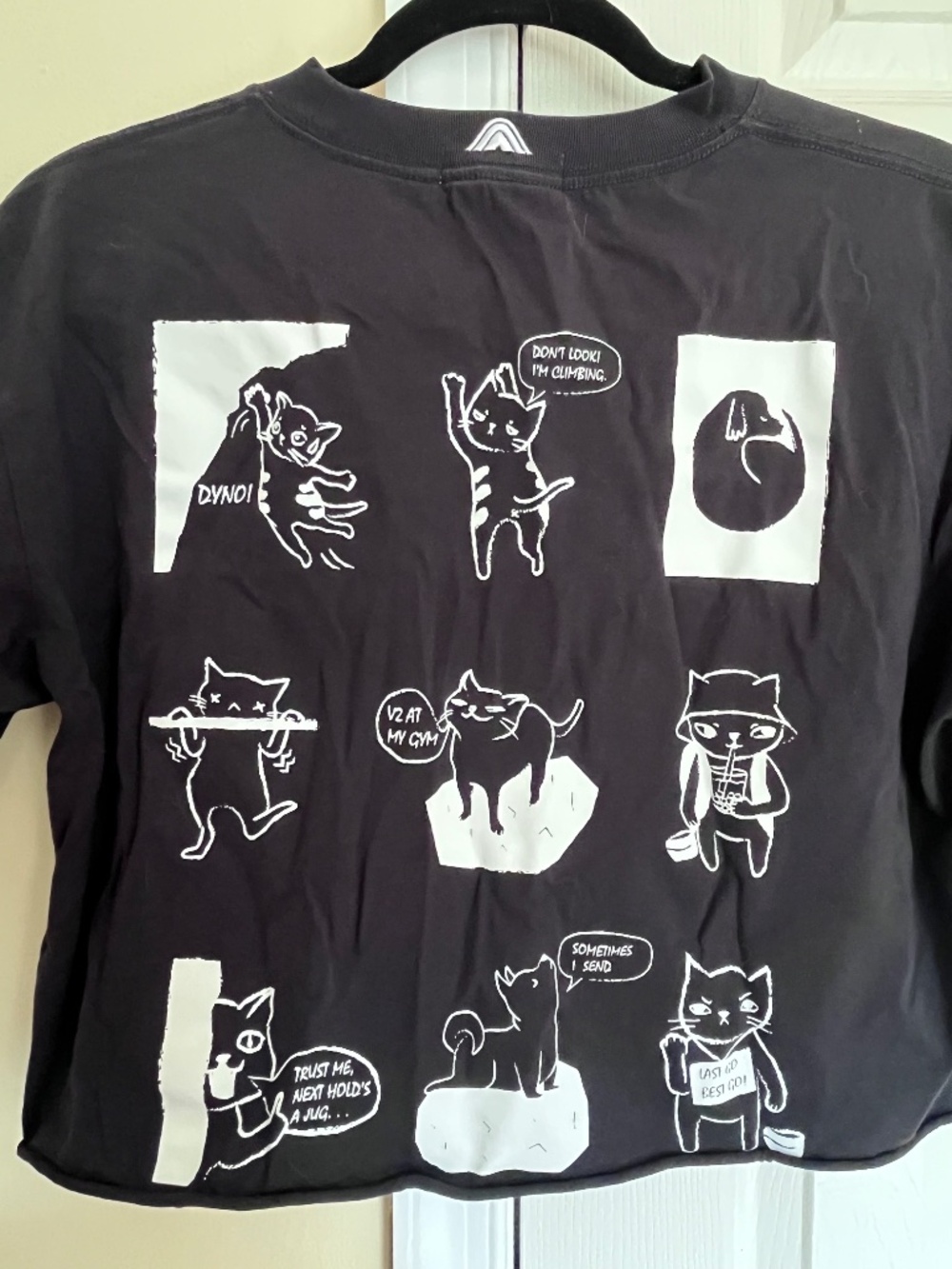 Hitorii x Movement Cat Climbing Icons Oversized Crop Tee - Picture 5 of 5